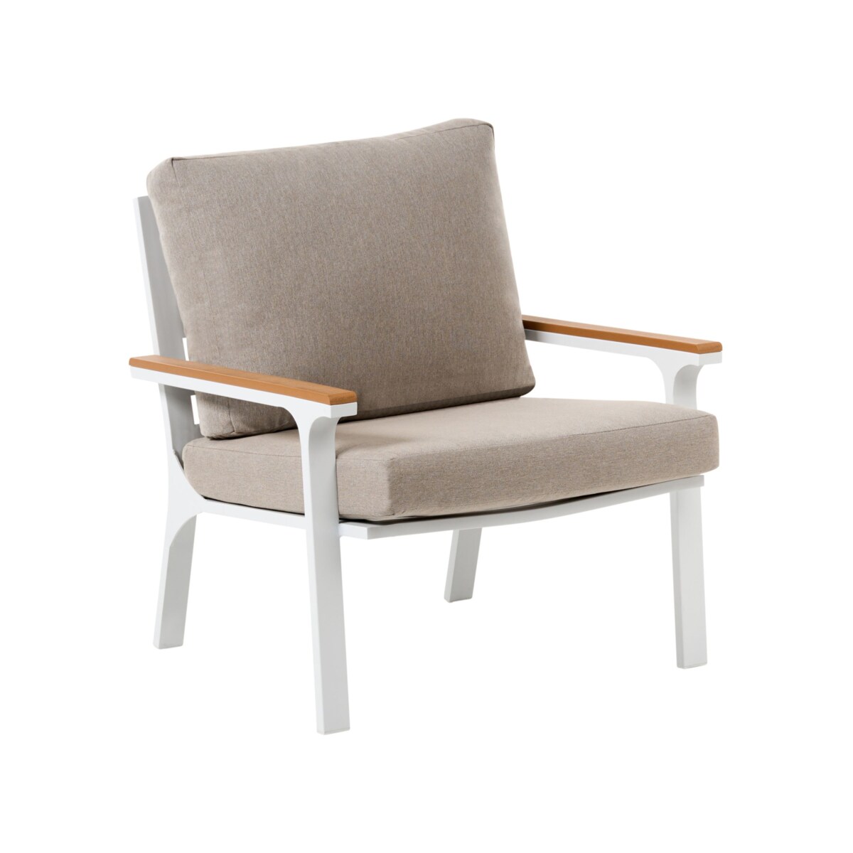 Zestaw ogrodowy ze stolikiem dla 4 osób ORERO Beżowoszary