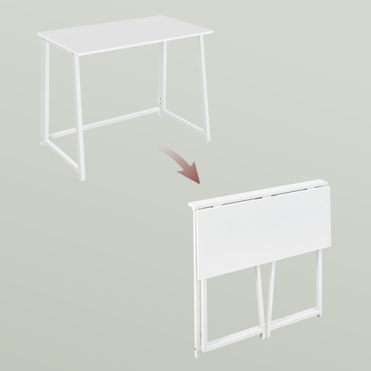 Biurko Komputerowe Do Biura Pracowni Max 1.0 - Białe / Nogi Białe