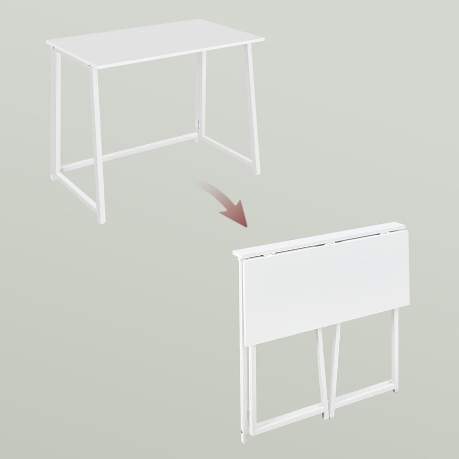 Biurko Komputerowe Do Biura Pracowni Max 1.0 - Białe / Nogi Białe