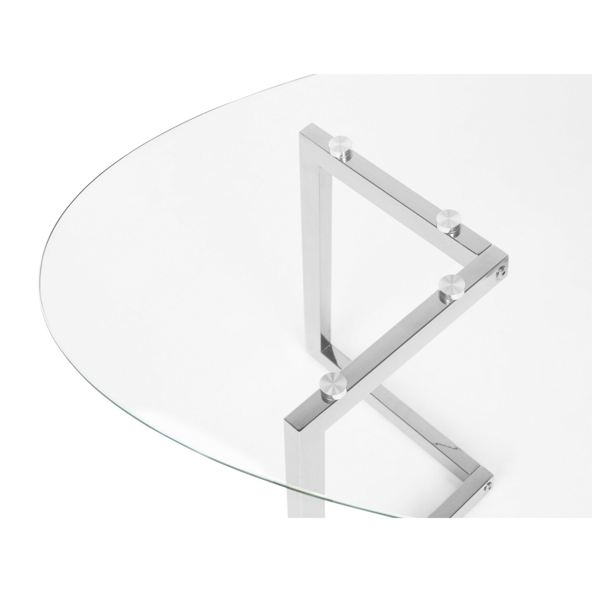 Stolik kawowy FRESNO Szkło Srebrny