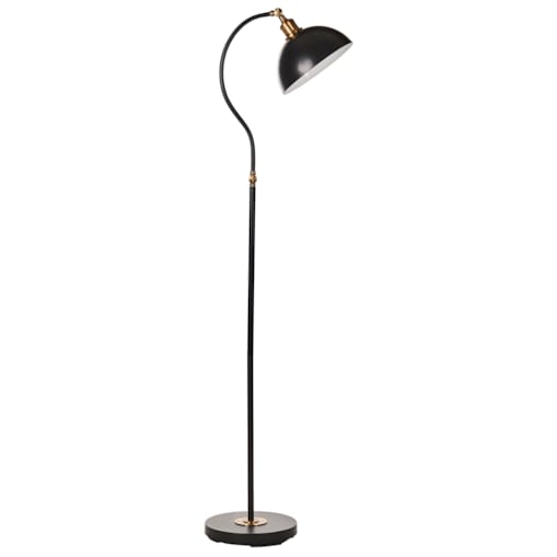 Lampa podłogowa regulowana czarna LENNON
