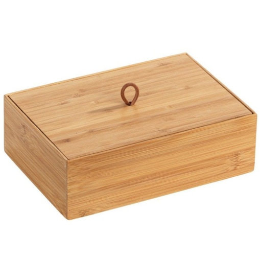 Organizer łazienkowy TERRA, bambus, 22 x 15 cm, WENKO, kolor brązowy