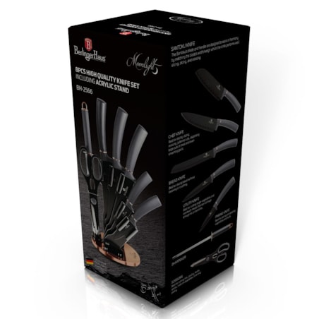 Zestaw noży 8 elementów komplet noże BERLINGER HAUS Moonlight