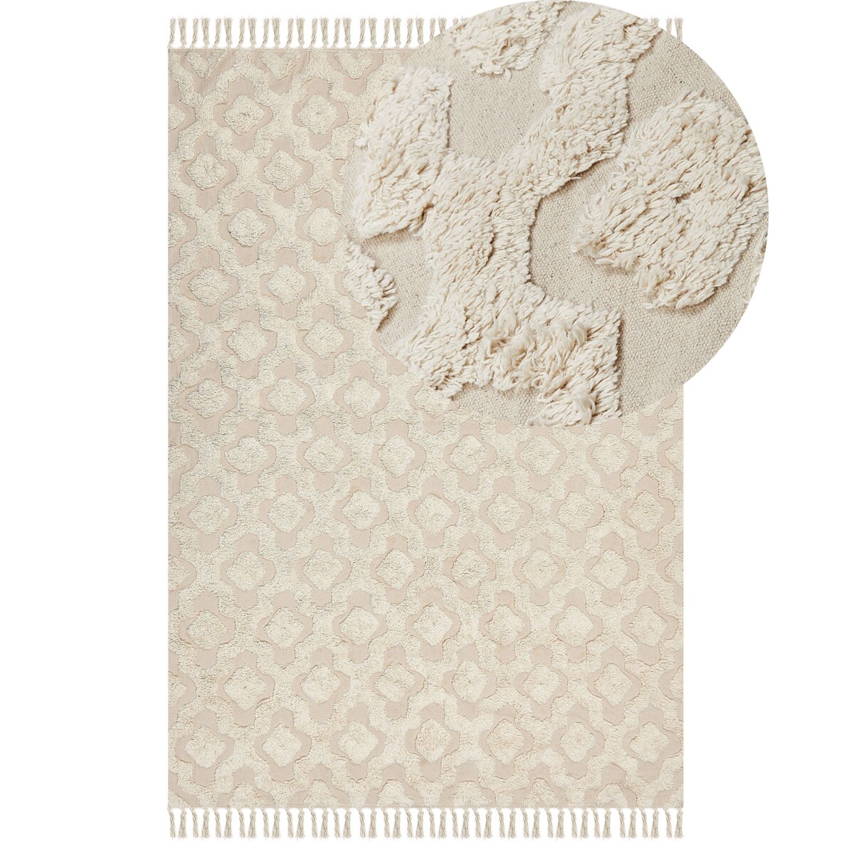 Dywan bawełniany 160 x 230 cm beżowy AKSARAY