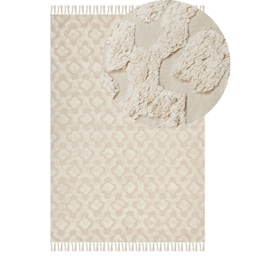 Dywan bawełniany 160 x 230 cm beżowy AKSARAY