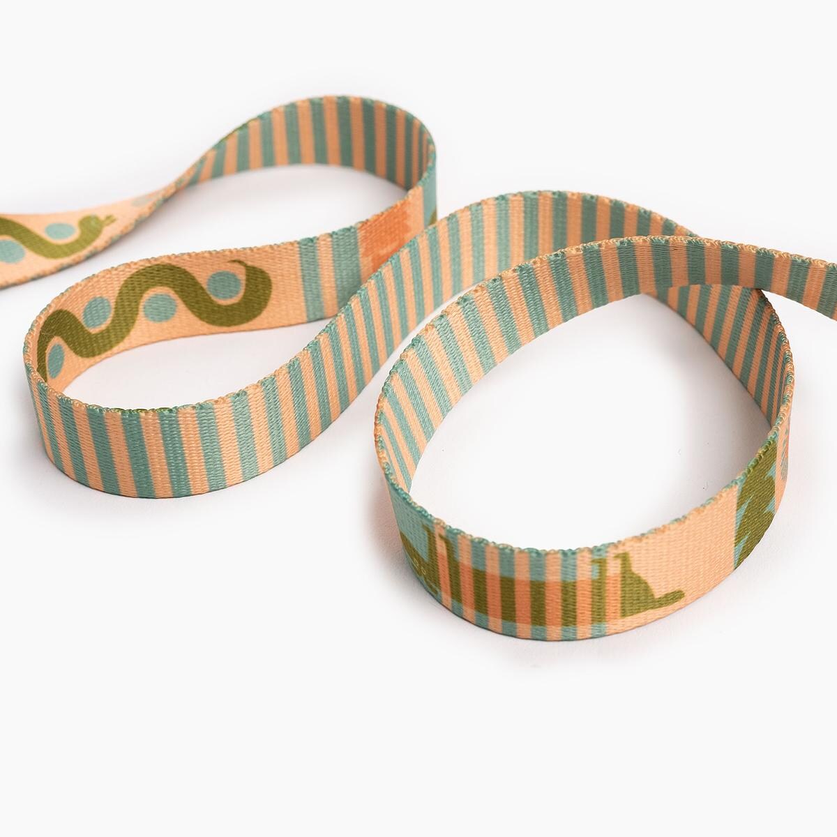 Smycz przepinana dla psa lub kota "Piesss" - Szerokość taśmy: 15mm, Rozmiar: M oraz Rodzaj: Mini karabinek