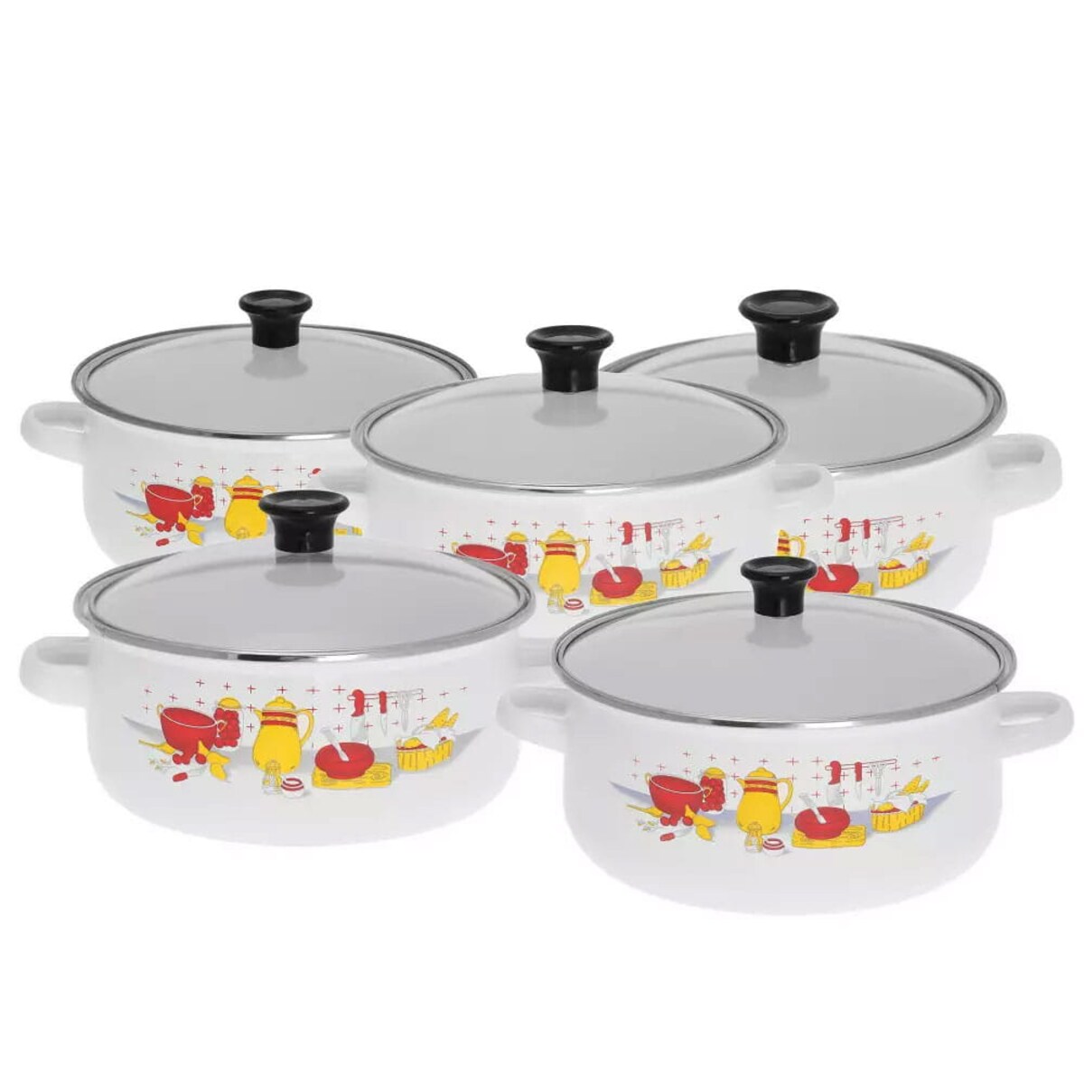 Zestaw garnków emaliowanych 10 elementów KLAUSBERG