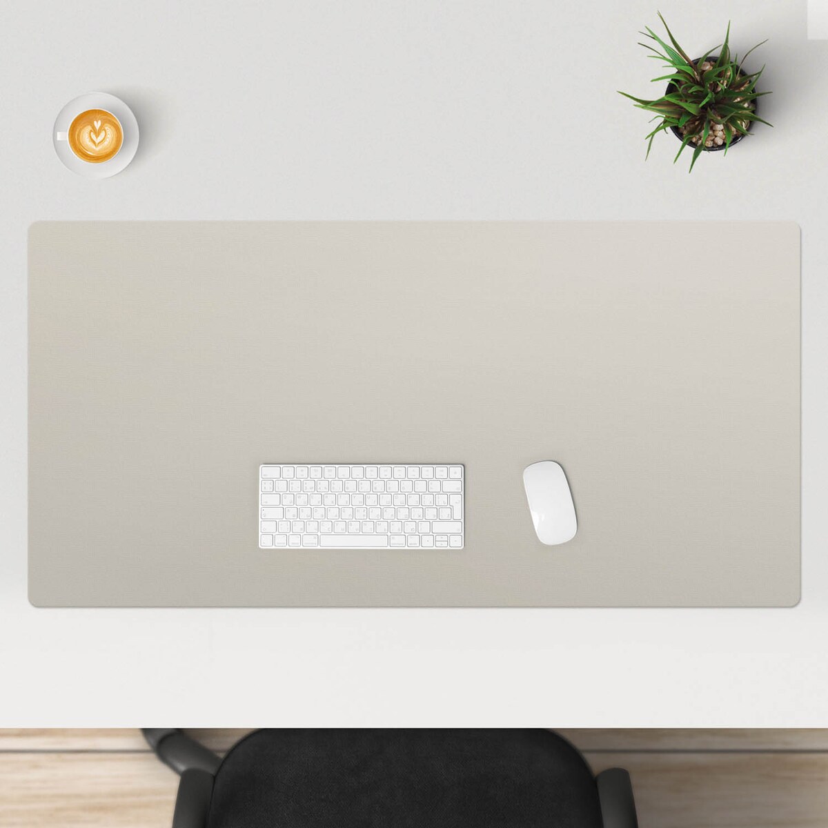 Kremowa mata na biurko Kolor Jasnokremowy, 120x60 cm