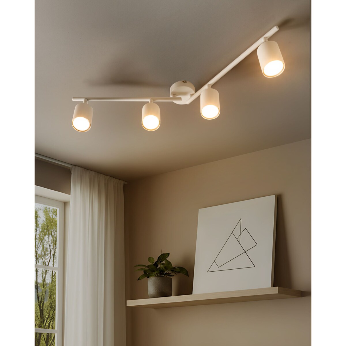 Lampa spot 4-punktowa NYANDO Metal Biały