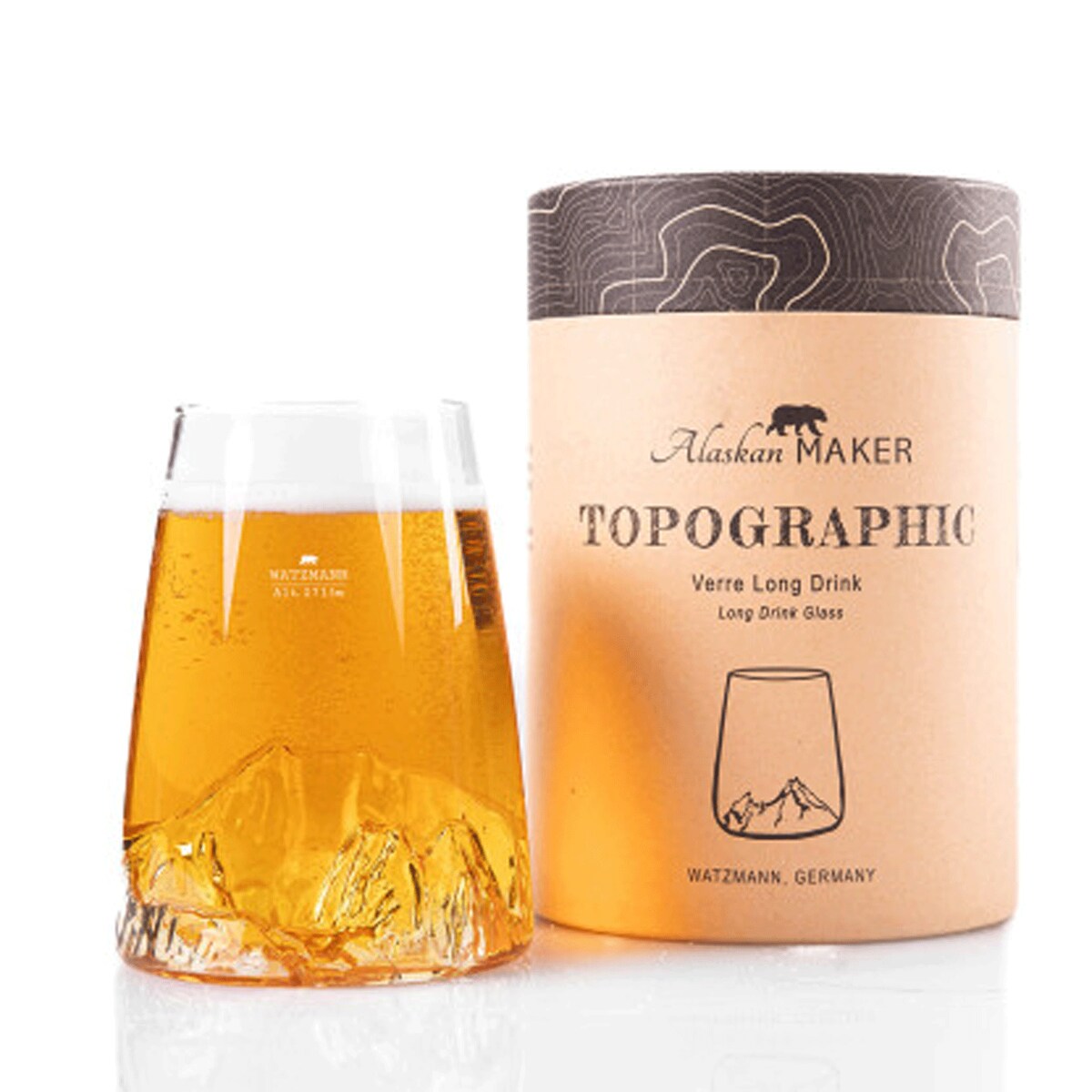 Szklanka Long Drink - Topographic - Watzmann