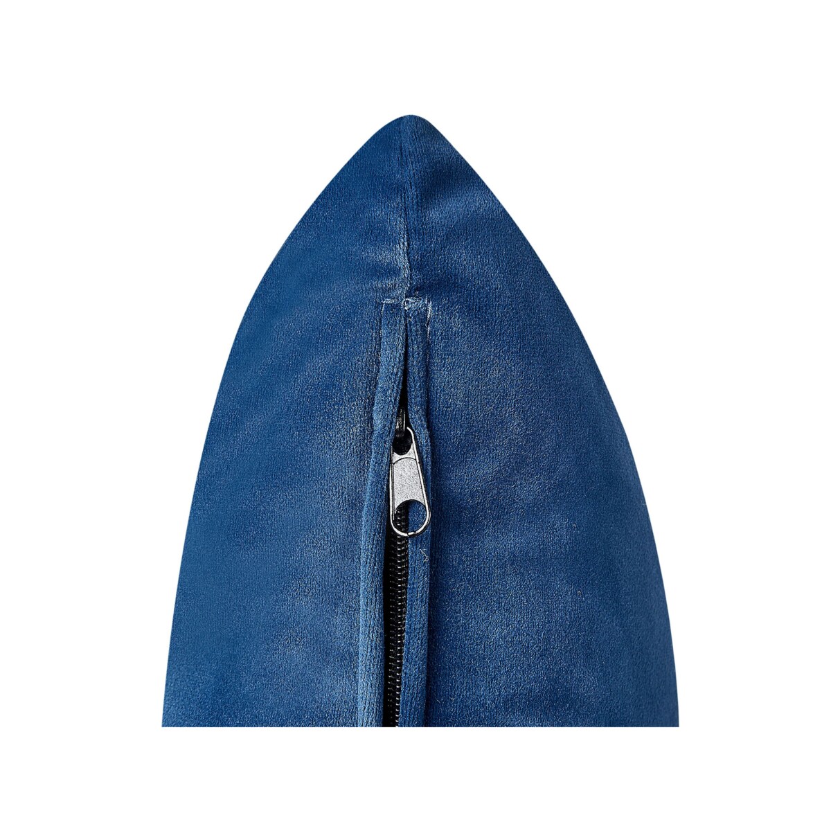 Szezlong welurowy prawostronny niebieski CHAUMONT