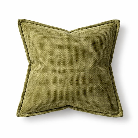 Szenilowa, zielona poszewka dekoracyjna Sheila