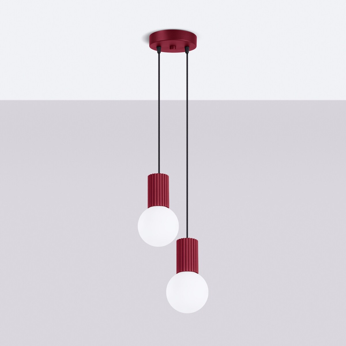 Lampa wisząca HALO 2P burgund