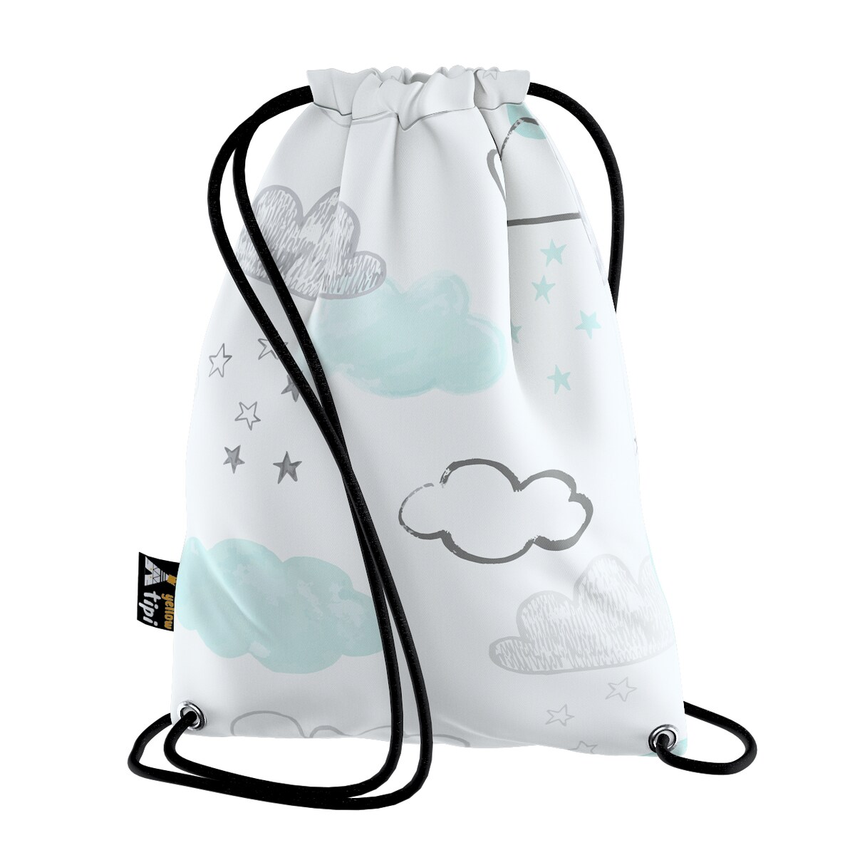 Worek plecak Kiddy, ecru-niebieski, 28x40cm, Magic Collection