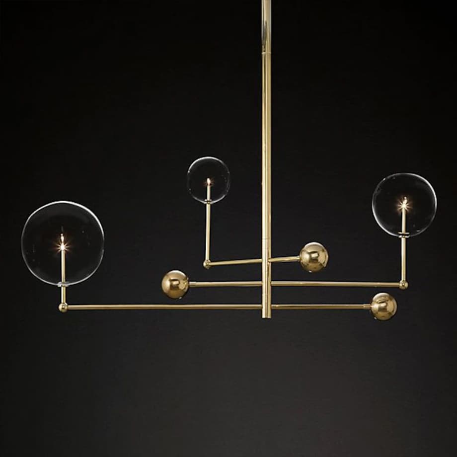 Lampa sufitowa wisząca złota szklane kule 3xG4