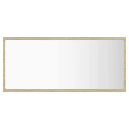 vidaXL Lustro łazienkowe LED, kolor dąb sonoma, 90x8,5x37 cm, akryl