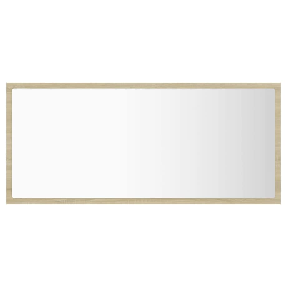 vidaXL Lustro łazienkowe LED, kolor dąb sonoma, 90x8,5x37 cm, akryl