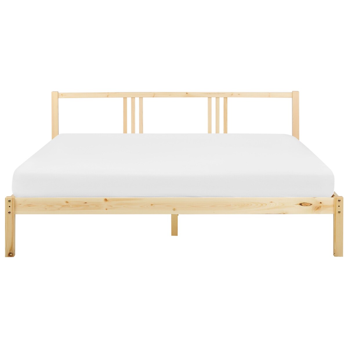 Łóżko drewniane 180 x 200 cm jasne VANNES