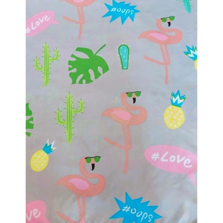 Parawan Plażowy Zasłona 15 M Na Plażę Składany Letni Szary Flamingi