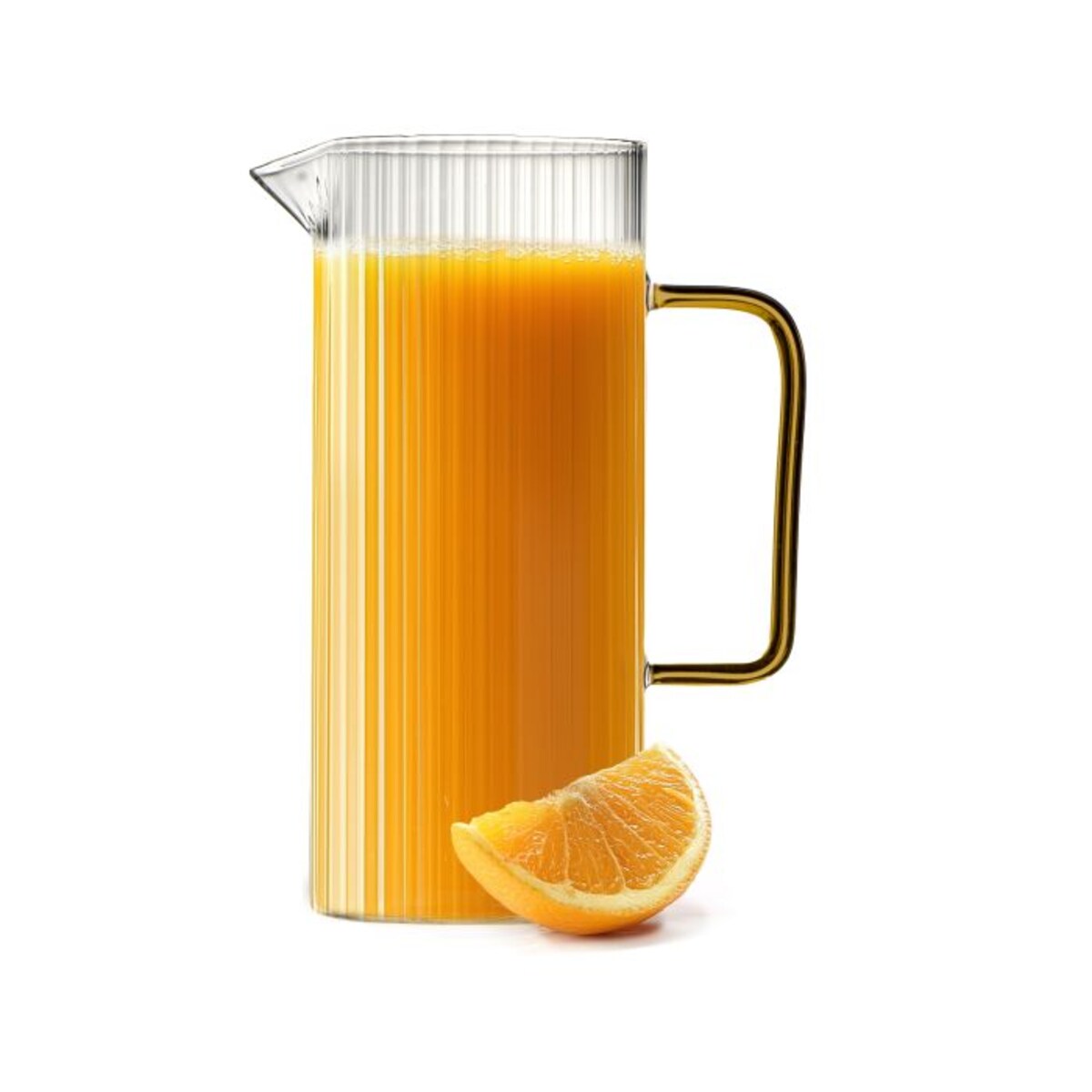 Dzbanek ryflowany z żółtym uchem 1500ml Livio 1890