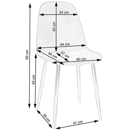 Krzesło tapicerowane czarne ekoskóra nowoczesne loft do salonu