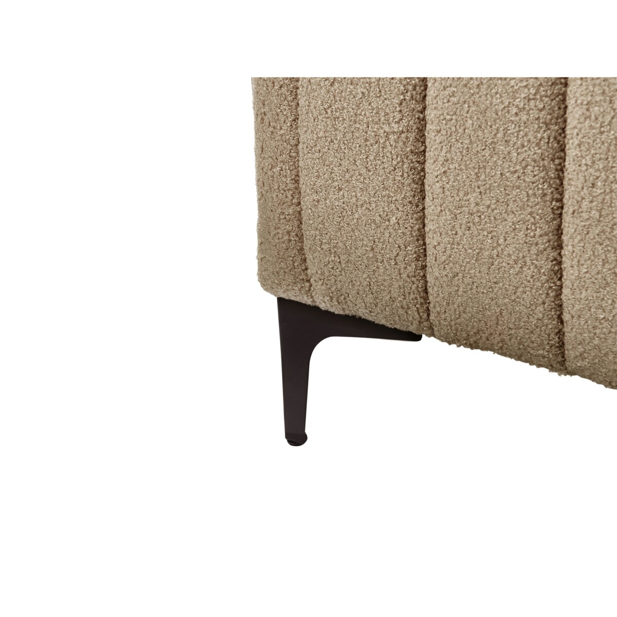 Łóżko Boucle LUNAN 160 x 200 cm Beżowoszary