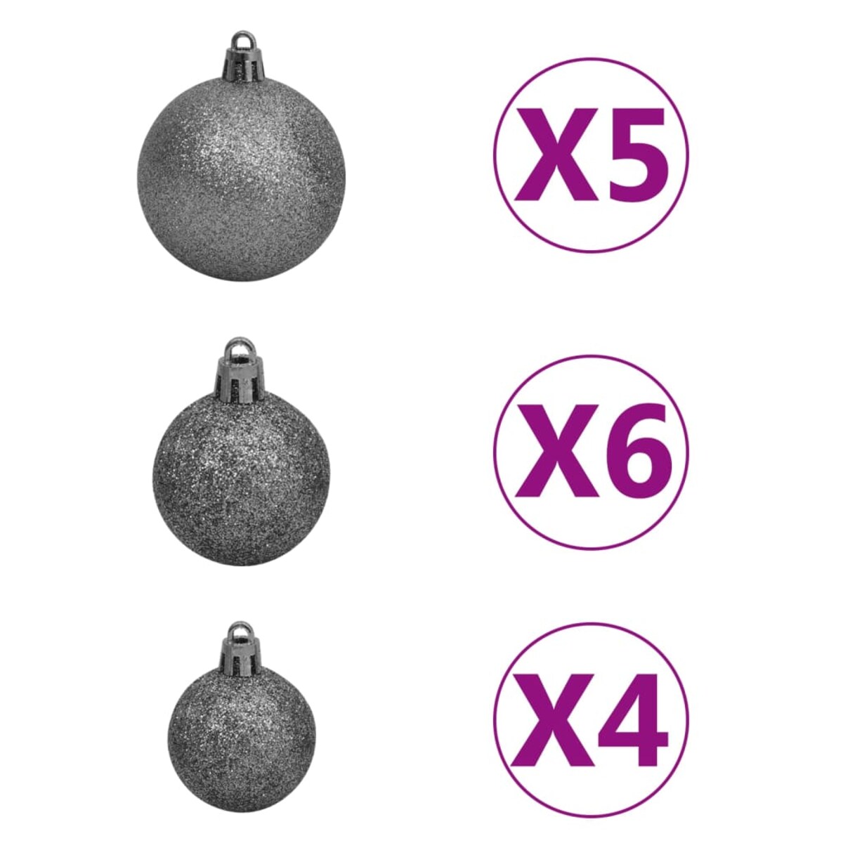 vidaXL Sztuczna choinka z lampkami, bombkami i szyszkami, 150 cm