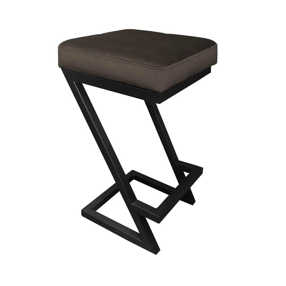 Hoker niski ZAZU VELVET brązowy