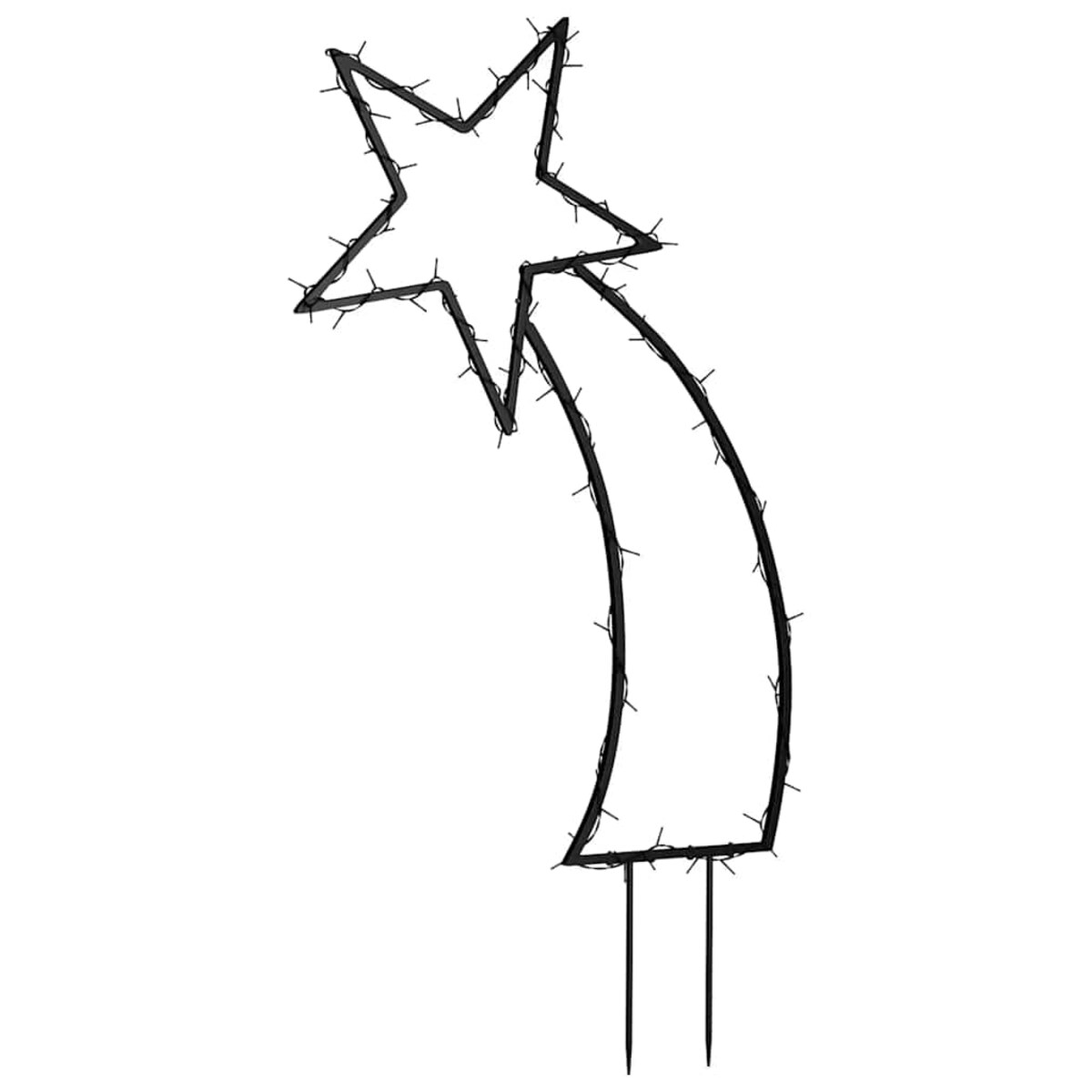 vidaXL Gwiazda betlejemska ze szpikulcami, 80 LED, 62 cm