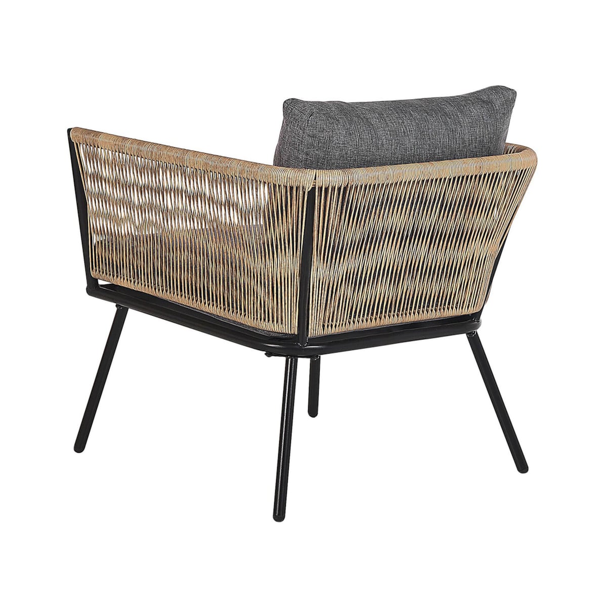 Zestaw mebli balkonowych z technorattanu naturalny GARGANO