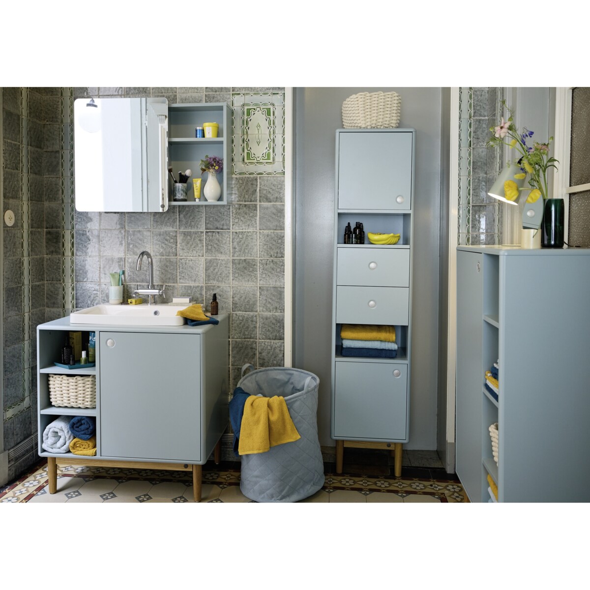 Pikowany kosz na pranie TOM TAILOR, 67 l