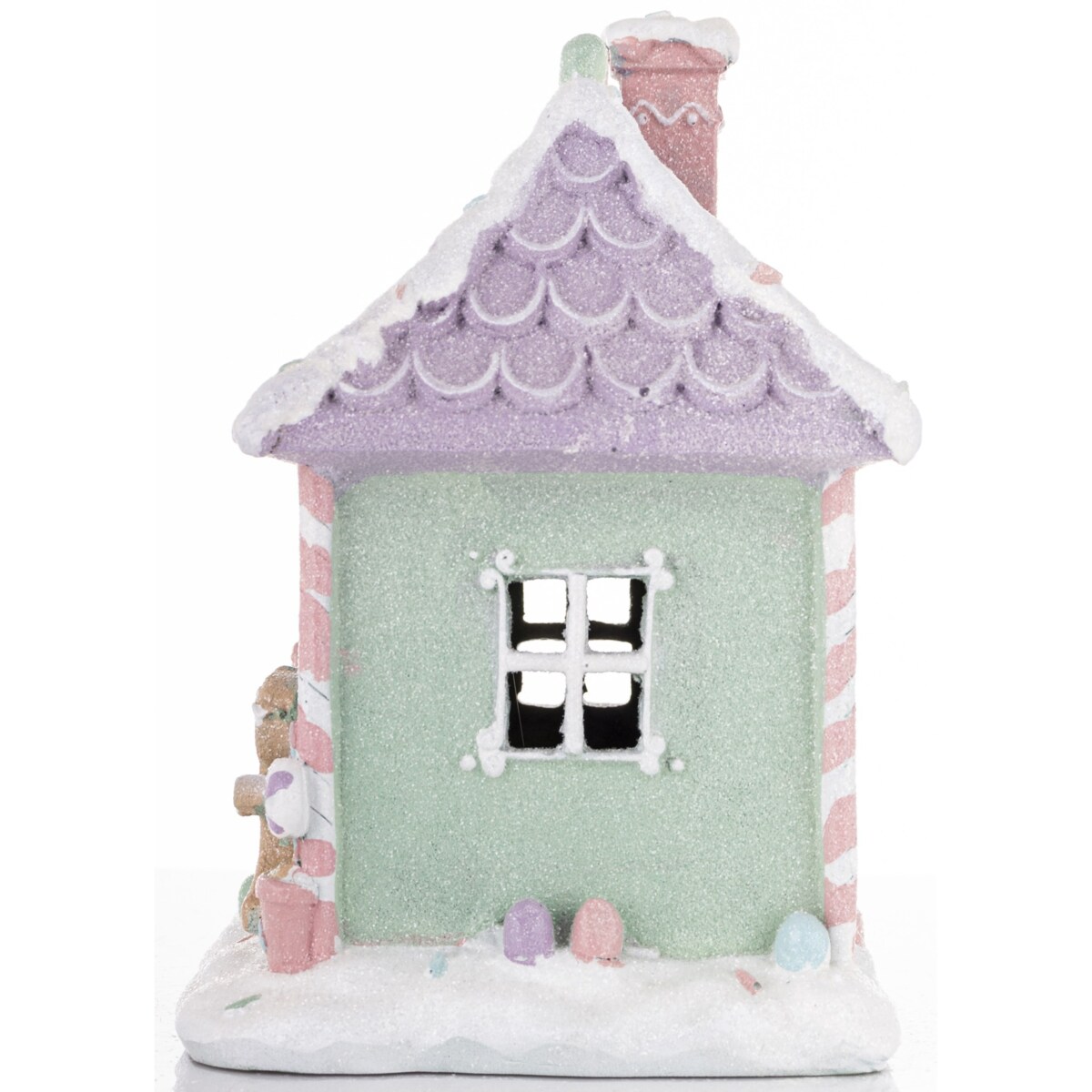 Domek ciasteczkowy LED 21,5x16x14 cm BISCOTTO niebieski