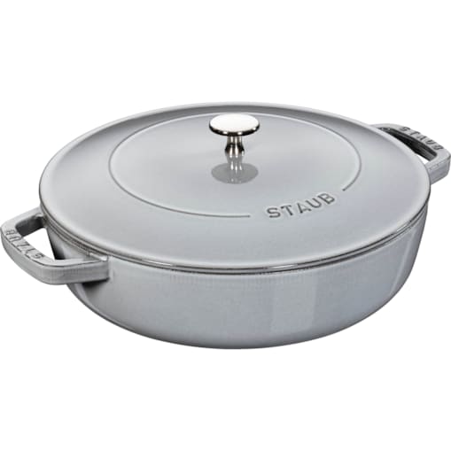 Głęboka patelnia do duszenia z pokrywką Staub - 24 cm, Grafitowy