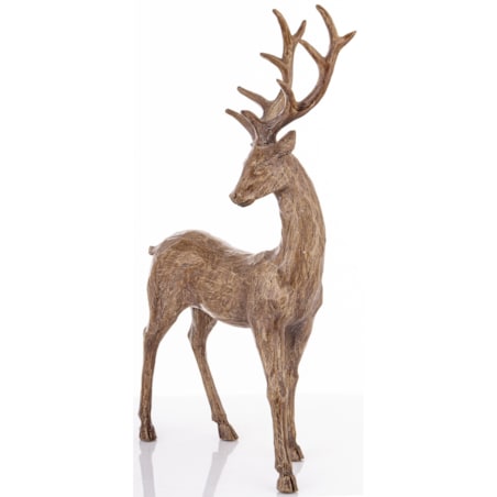 Dekoracja - figurka stojącego jelenia 46x10x28 cm MAGRO
