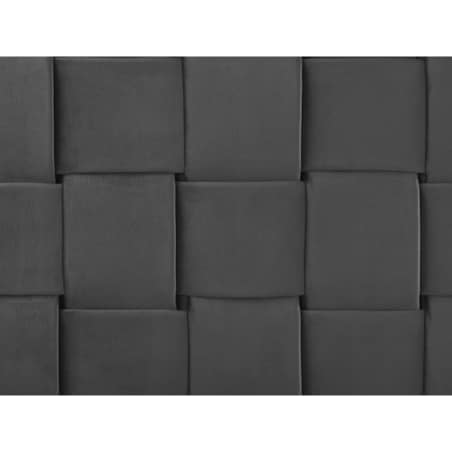 Łóżko welurowe 160 x 200 cm czarne LIMOUX