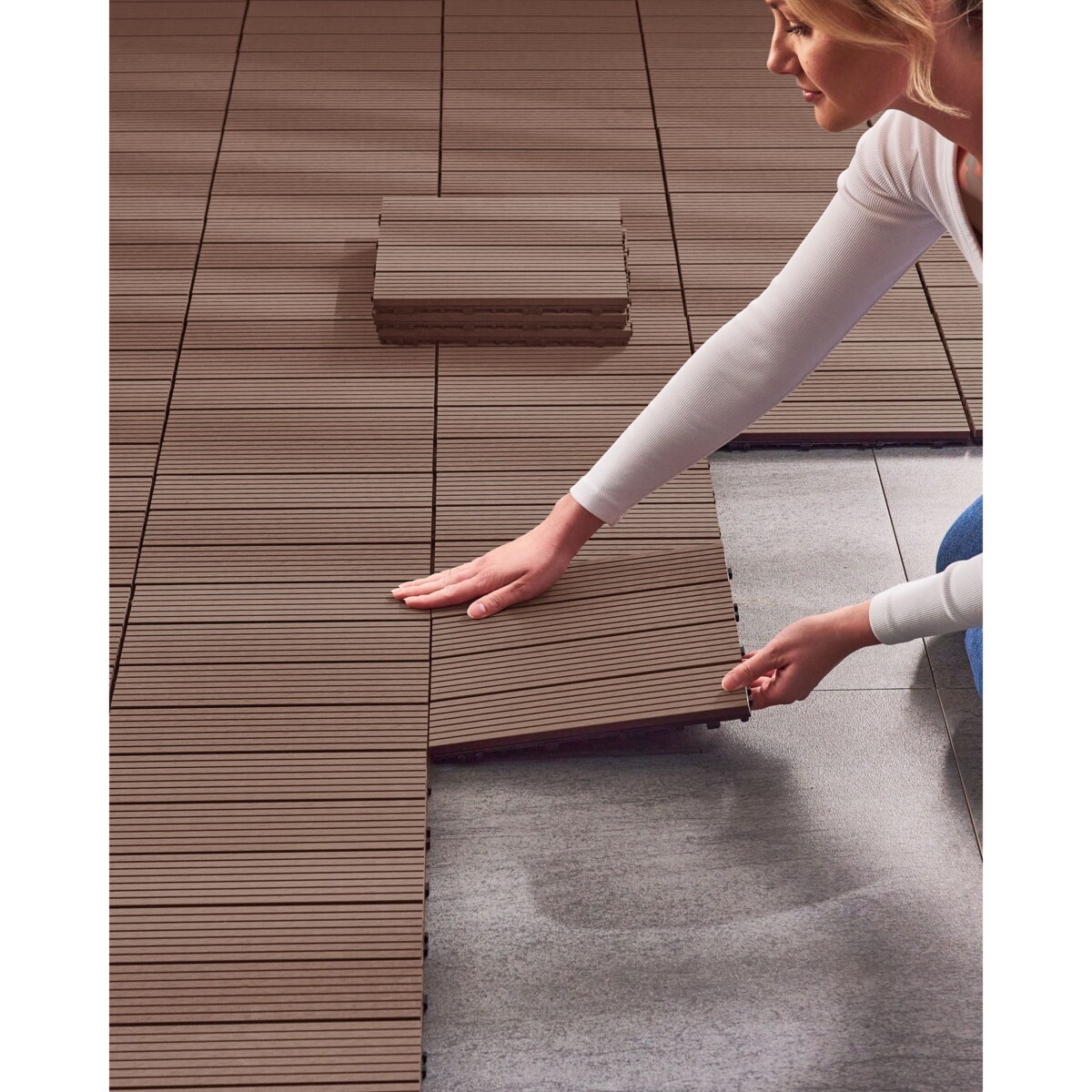 Płytki tarasowe ATELETA Kompozyt WPC Brązowy