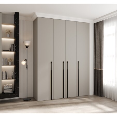 Szafa czterodrzwiowa Como 3 180 gł.50 kaszmir+czarny