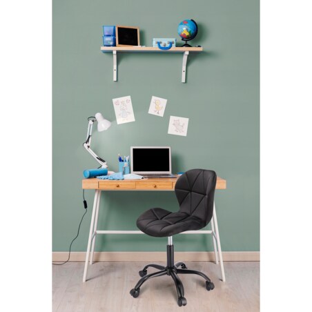 Krzesło biurowe welurowe ENDO czarne