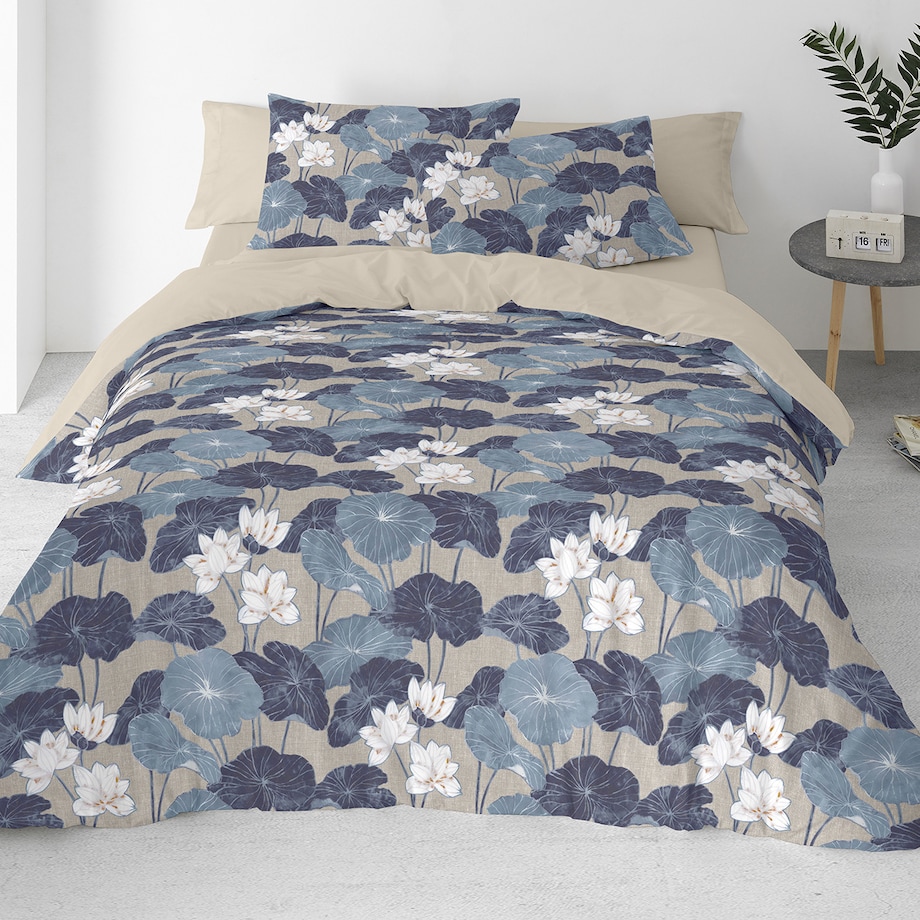 Komplet pościeli bawełnianej Lotus Serenity 160x200 cm, 160x200 cm
