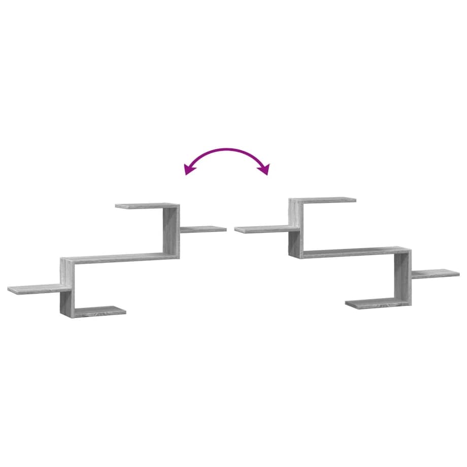 vidaXL Półka wisząca, szary dąb sonoma, 104x15x49 cm