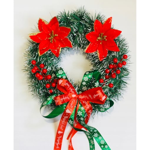 STROIK udekorowany WIANEK ŚWIĄTECZNY choinkowy na drzwi okno stół prezent