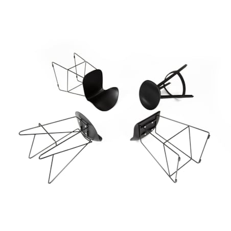 Krzesło barowe ROLF PC-148A czarne 66 cm - polipropylen, King Home