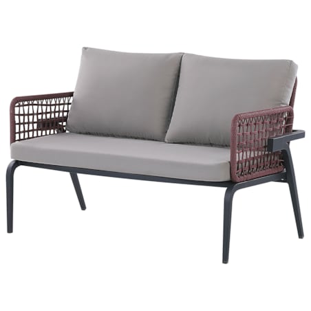 Zestaw ogrodowy ze stolikiem dla 4 osób SCIACCA Metal Szary