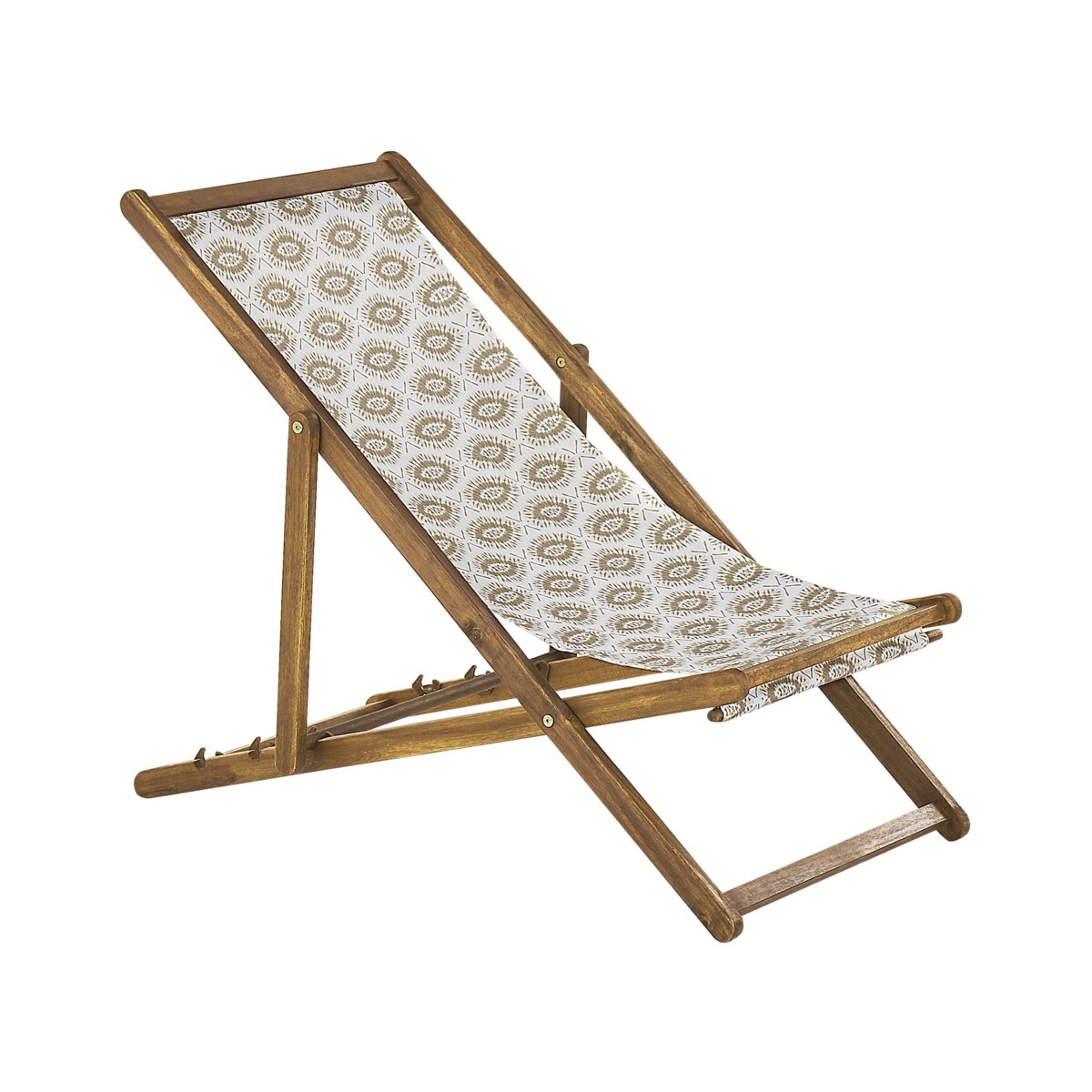 Zestaw 2 leżaków ogrodowych jasne drewno akacjowe beżowy ANZIO