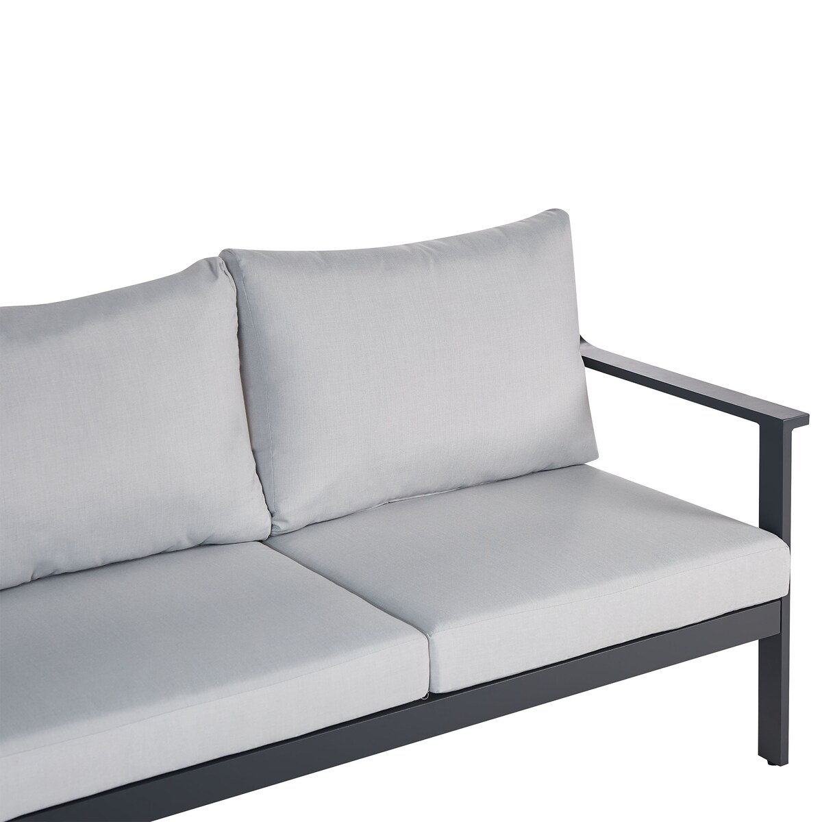Sofa ogrodowa dla 3 osób KIATO Metal Jasnoszary