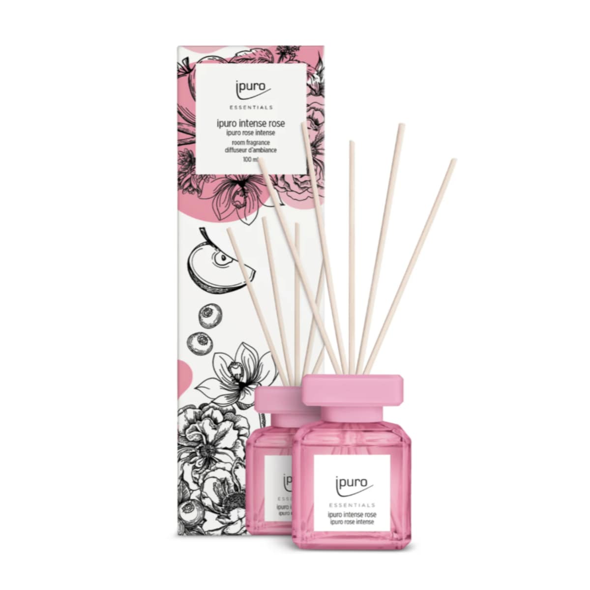 Dyfuzor zapachowyh 100 ml, INTENSE ROSE, ipuro Essentials