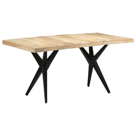 vidaXL Stół jadalniany, 160 x 80 x 76 cm, surowe drewno mango