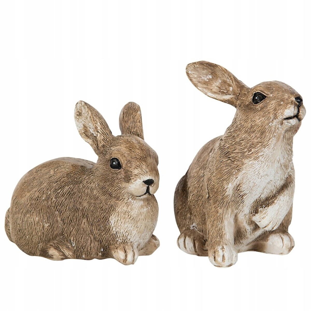 ZAJĄC WIELKANOCNY FIGURKA WIELKANOCNA ZAJĄCZEK 2 szt. NA WIELKANOC BEŻOWA