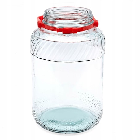 SŁOIK SZKLANY Z POKRYWKĄ NA PRZETWORY OGÓRKI kapustę paprykę duży słój 5 L