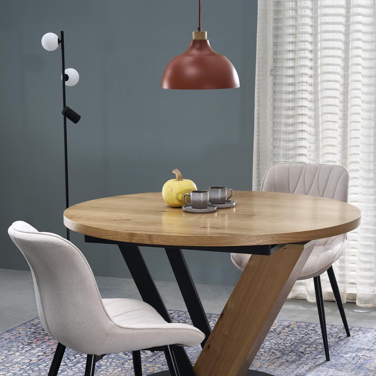Lampa wisząca TK Lighting CAP BRICK 6927 ceglana E27 drewno/stal 34 cm regulowana do salonu jadalni kuchni
